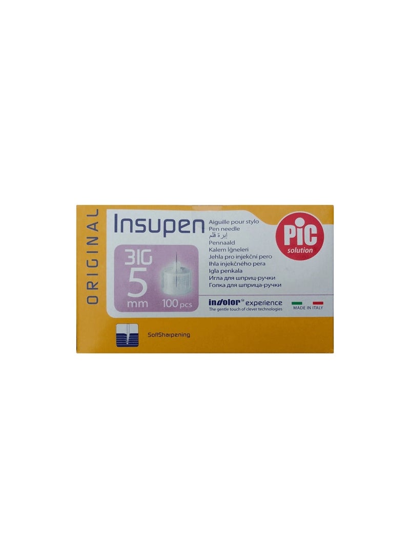 بي آي سي علبة رؤوس أقلام الأنسولين إنسوبن 100 قطعة: استعراض شامل للمواصفات التقنية الإيطالية ومميزات مقاس 31G - 5mm المخصص للحقن السلس. - Image 3